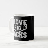 I Liebe Big Racks Funny Deer Elk Buck Jagd Hunte Kaffeetasse (Vorderseite Links)