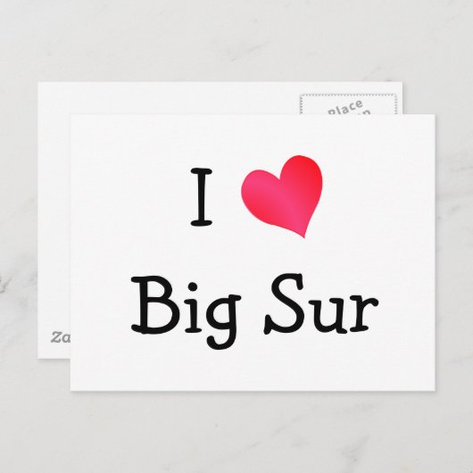 I Liebe Big Sur Postkarte (Vorne/Hinten)