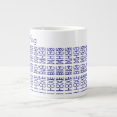 I Liebe Big Tasse & Name Versteckte Geheimmeldung  (Vorderseite)