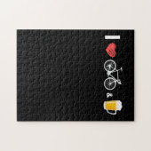 I Liebe Bikes und Bier - Fahrrad Puzzle (Horizontal)