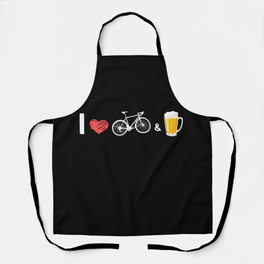 I Liebe Bikes und Bier - Fahrrad Schürze (Vorderseite)