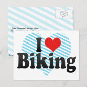 I Liebe Biking Postkarte (Vorne/Hinten)