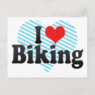 I Liebe Biking Postkarte