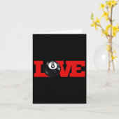 I Liebe Billard 8 Ball Pool Player Carom Englisch Karte (Gelbe Blume)