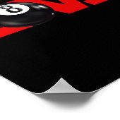 I Liebe Billard 8 Ball Pool Player Carom Englisch Poster (Ecke)
