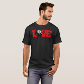I Liebe Billard 8 Ball Pool Player Carom Englisch T-Shirt (Vorne ganz)