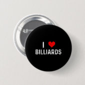 I Liebe Billard - Herz - gestörter Billardtisch H Button (Vorne & Hinten)