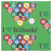 I Liebe-Billard Stoff (Nahaufnahme)