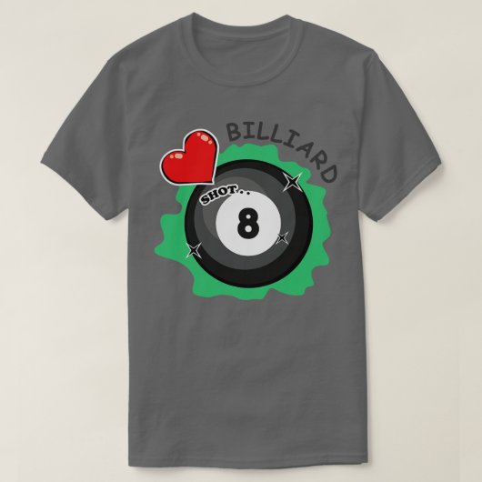 I Liebe Billiard T-Shirt (Design vorne)