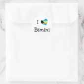 I Liebe Bimini Runder Aufkleber (Tasche)