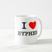 I Liebe-Bindestriche Kaffeetasse (VorderseiteRechts)