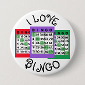 I Liebe BINGO Cards Button (Vorderseite)