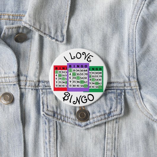 I Liebe BINGO Cards Button (Beispiel)
