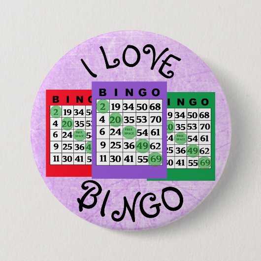 I Liebe BINGO Cards Button (Vorderseite)