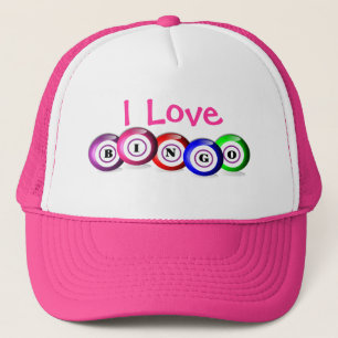 I Liebe Bingo Fun Bunte Bingo Balls Design Truckerkappe