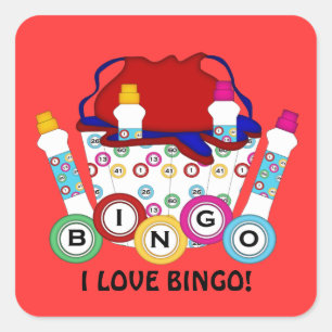 I Liebe Bingo Gambling Aufkleber