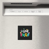 I Liebe Bingo Game Lover Player Spaß Magnet (In Situ (Geschirrspüler))