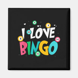 I Liebe Bingo Game Lover Player Spaß Magnet