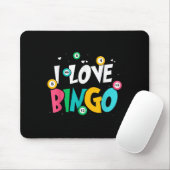 I Liebe Bingo Game Lover Player Spaß Mousepad (Mit Mouse)