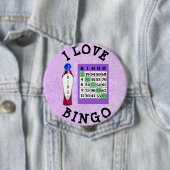I Liebe BINGO Lila Cards Schaltfläche Button (Beispiel)