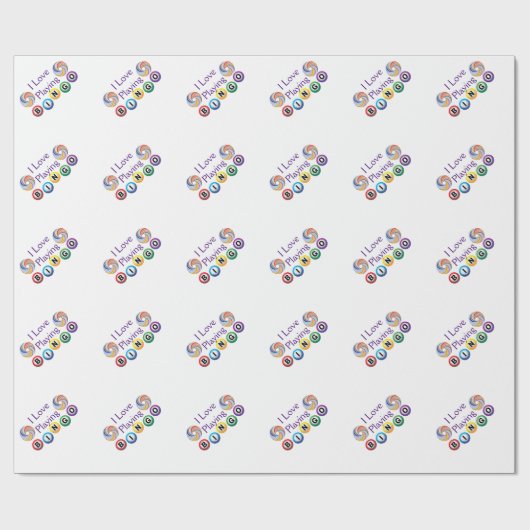 I Liebe Bingo n Wirbel Packpapier (Flach)