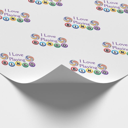 I Liebe Bingo n Wirbel Packpapier (Ecke)