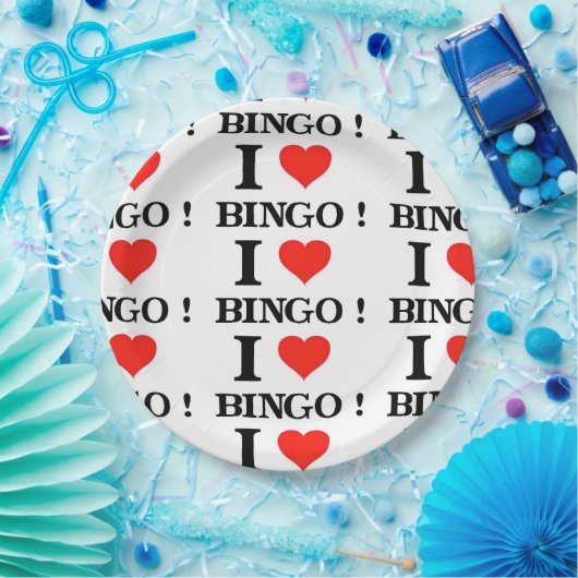 I Liebe Bingo Pappteller (Party)