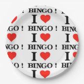 I Liebe Bingo Pappteller (Vorderseite)