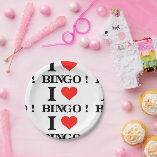 I Liebe Bingo Pappteller (Party)
