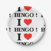 I Liebe Bingo Pappteller (Vorderseite)