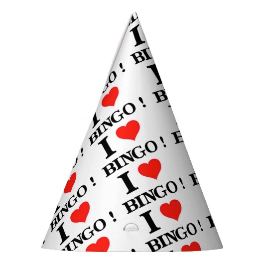 I Liebe Bingo Partyhütchen (Links)