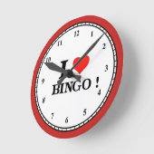 I Liebe-Bingo Runde Wanduhr (Winkel)