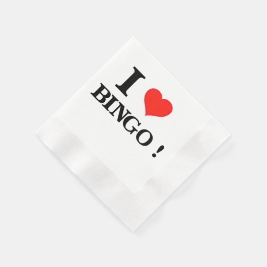 I Liebe Bingo Serviette (Ecke)