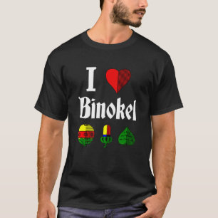 I Liebe Binokel Card Game Binocular Player Benogge T-Shirt