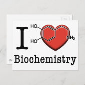 I Liebe Biochemie Postkarte (Vorne/Hinten)