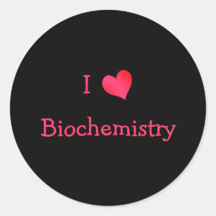 I Liebe Biochemie Runder Aufkleber