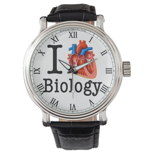 I Liebe Biologie Armbanduhr (Vorderseite)
