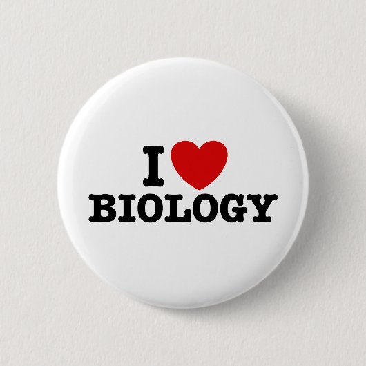 I Liebe Biologie Button (Vorderseite)
