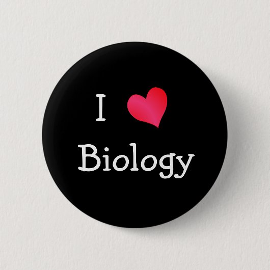 I Liebe Biologie Button (Vorderseite)