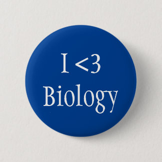 I Liebe Biologie Button