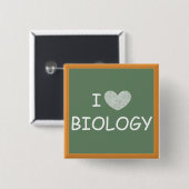 I Liebe-Biologie Button (Vorne & Hinten)