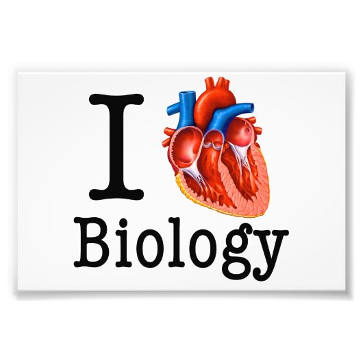 I Liebe Biologie Fotodruck (Vorne)