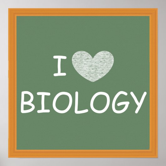 I Liebe Biologie Poster (Vorne)