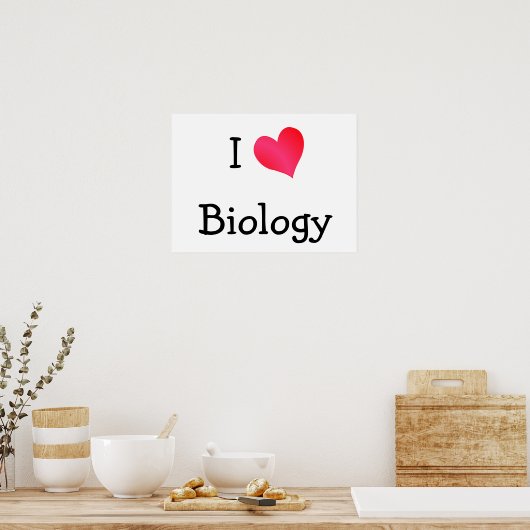 I Liebe Biologie Poster (Küche)