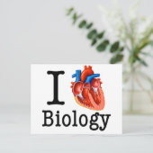 I Liebe Biologie Postkarte (Stehend Vorderseite)