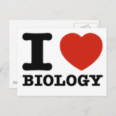 I Liebe Biologie Postkarte (Vorne/Hinten)