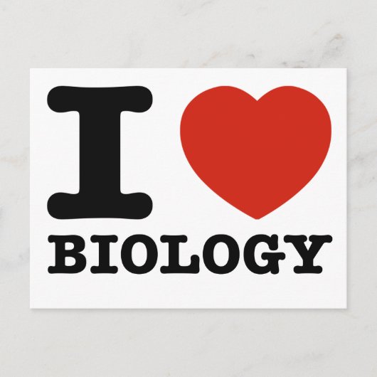 I Liebe Biologie Postkarte (Vorderseite)