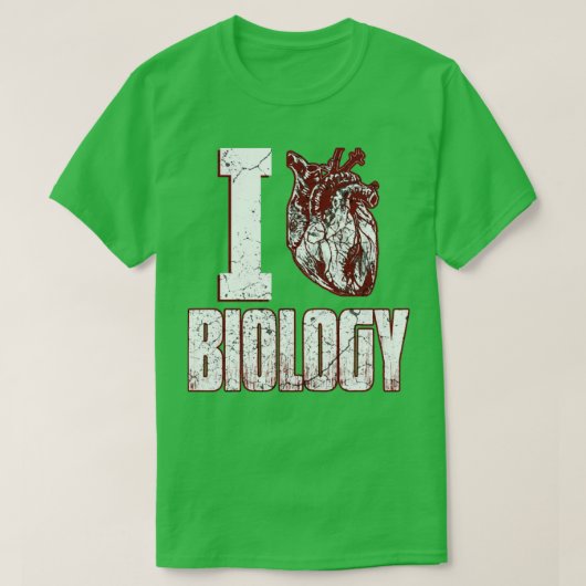 I Liebe Biologie T-Shirt (Design vorne)
