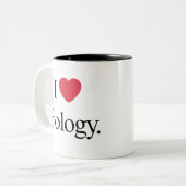 I Liebe Biologie Zweifarbige Tasse (Vorderseite Links)