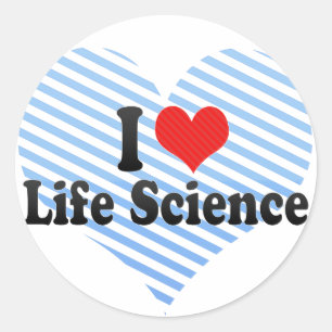 I Liebe-Biowissenschaft Runder Aufkleber